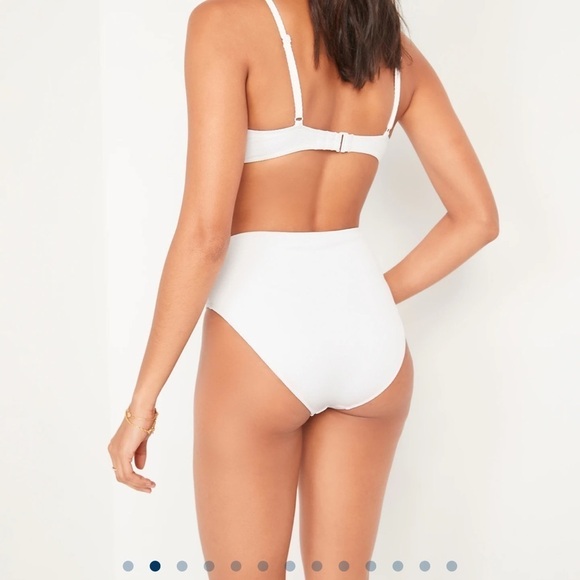 NWT! White High-Waisted Classic Bikini Swim Bottoms - Multiple Sizes 💎 - Picture 2 of 3